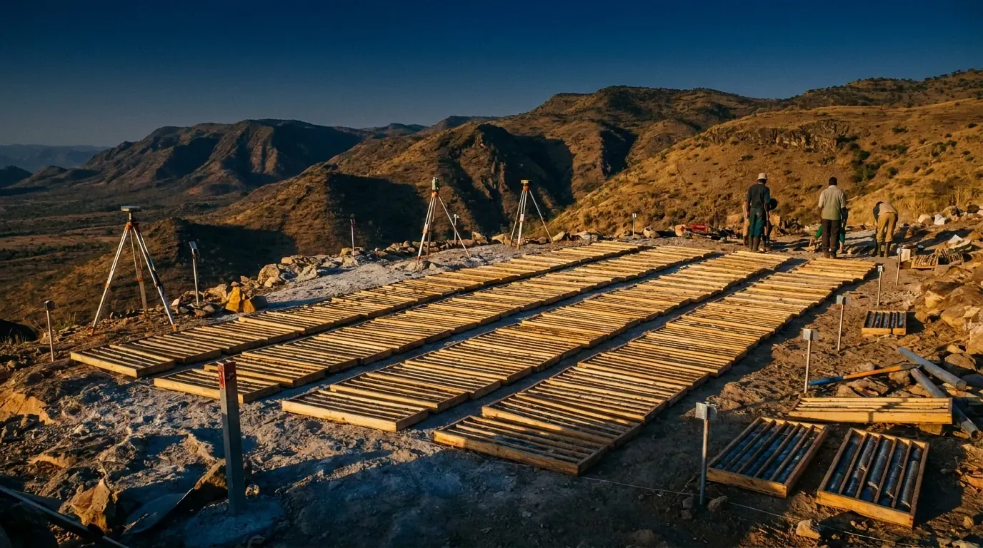 Exploration field team logging samples